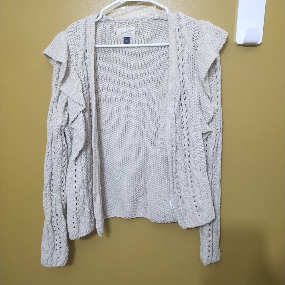 Universal Thread Open Front Ruffled Cotton Blend … - image 1